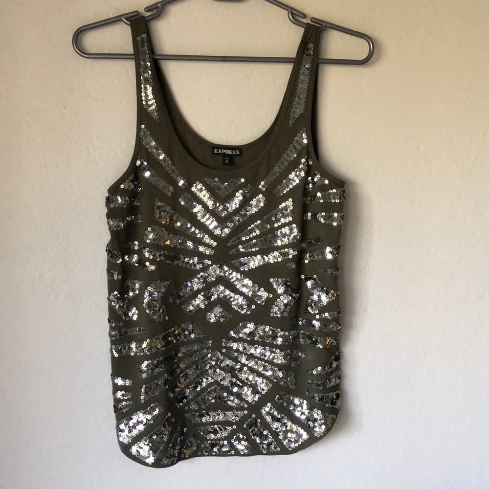 EXPRESS sequin holiday top